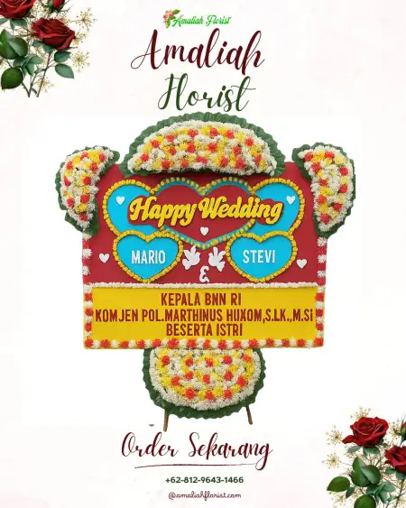Papan Bunga Pernikahan Sawojajar
